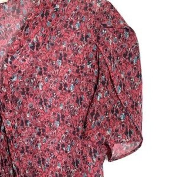 Bcbgeneration blouse sheer floral pink small FINAL CLEARANCE $10. - Picture 3 of 5